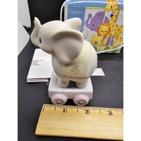 Precious Moments 15970 May Your Birthday be Gigantic Train Age 4 Elephant In Box - Picture 4 of 16